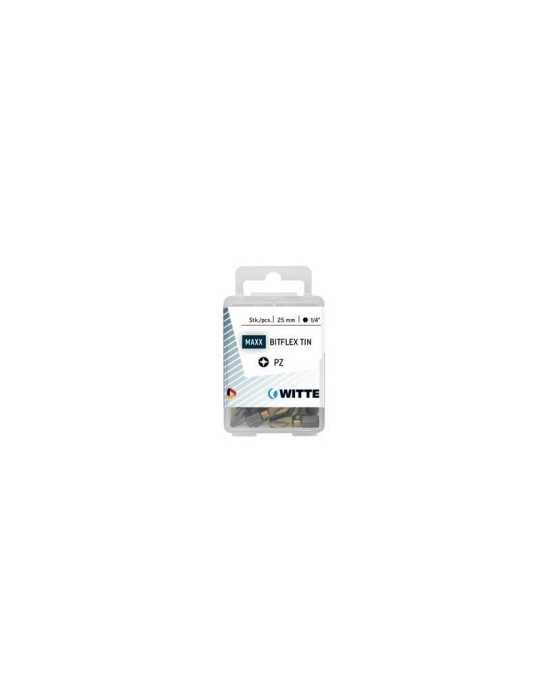 10 Puntas en cajita de plástico largo 25 mm (PZ 3 BITFLEX TIN) WITTE