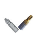 10 Puntas en blister perforado largo 25 mm (PZ4) WITTE