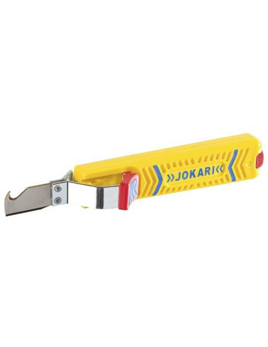 Cuchillo pelacables Secura N. 28H con cuchilla en forma de gancho (Ø 8-28 mm) JOKARI