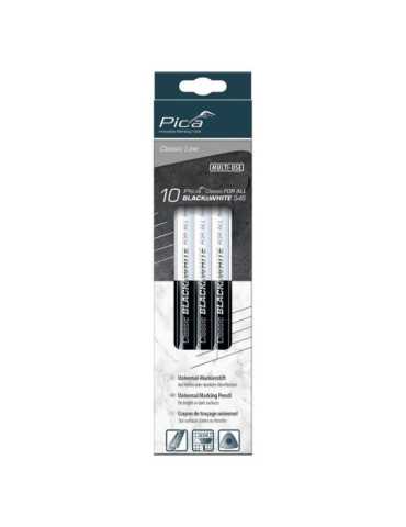 Lápiz universal Pica Classic Black-White 546 (en caja de 10 uds.) PICA