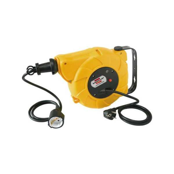 Enrollacables de carrete automático IP20 H05VV-F3G1,5 con cable de 9+2 m BRENNENSTUHL