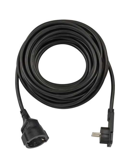 Alargador eléctrico IP20 H05VV-F3G1,5 de 10 m (Negro) con clavija plana BRENNENSTUHL