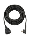 Alargador eléctrico IP20 H05VV-F3G1,5 de 10 m (Negro) con clavija plana BRENNENSTUHL