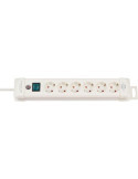Base múltiple Premium-Line blanca con varias posibilidad de instalación y fijación (6 tomas) BRENNENSTUHL