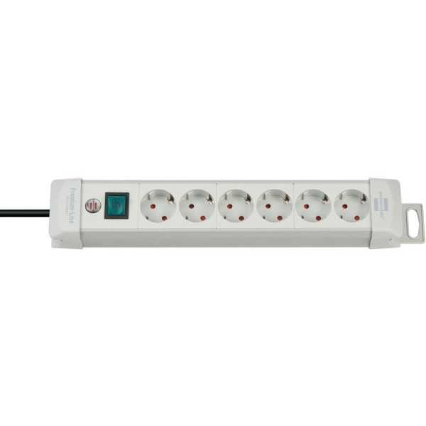 Base múltiple Premium-Line gris claro con varias posibilidad de instalación y fijación (6 tomas) BRENNENSTUHL