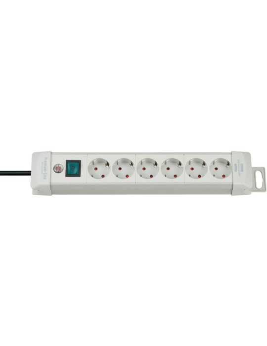Base múltiple Premium-Line gris claro con varias posibilidad de instalación y fijación (6 tomas) BRENNENSTUHL