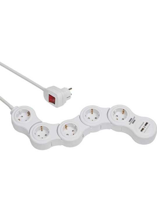 Base múltiple maniobrable Vario-Power con puertos USB BRENNENSTUHL