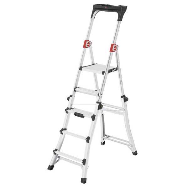 Escalera de tijera telescópica TL100 TopLine (3-4-5 peldaños) HAILO