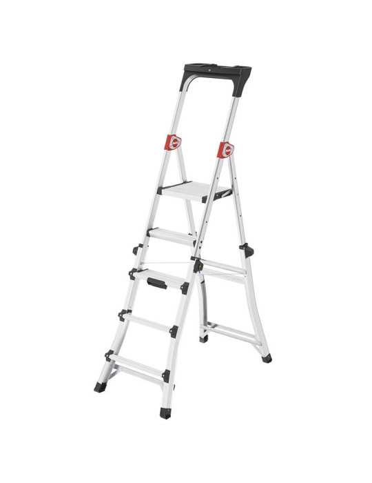 Escalera de tijera telescópica TL100 TopLine (3-4-5 peldaños) HAILO