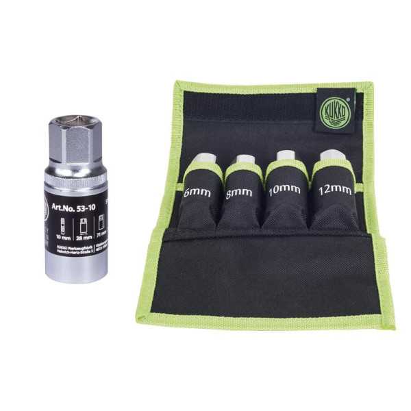 Juego de 4 extractores de espárragos (6, 8, 10, 12 mm) KUKKO