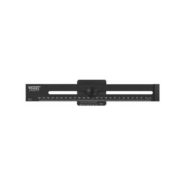 Regla de marcado de aluminio negra 250 mm VOGEL