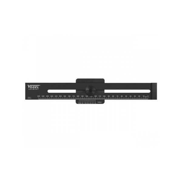 Regla de marcado de aluminio negra 300 mm VOGEL