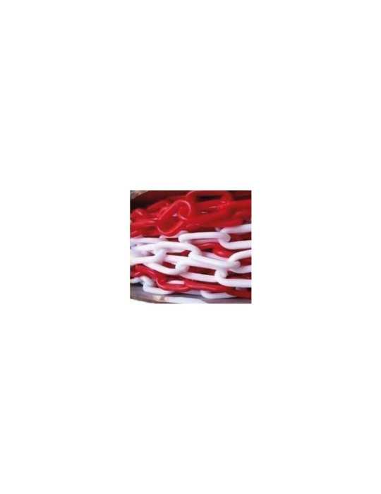Cadena plástico blanca y roja de 25 mATM