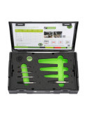 Juego 5 extractores de tornillos con estriado fino (3 a 18 mm) KUKKO