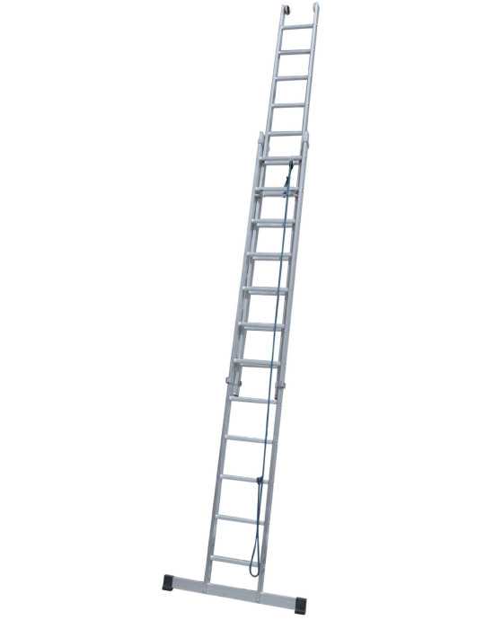 Escalera KTL doble extension mecanica con base Industria