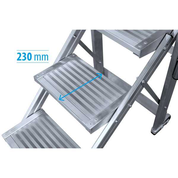 Taburete KTL K-FOLD plegable con barandilla
