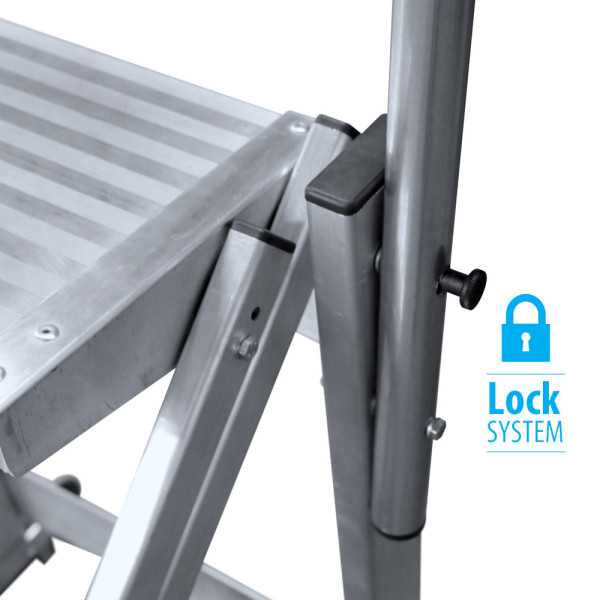 Taburete KTL K-FOLD plegable con barandilla