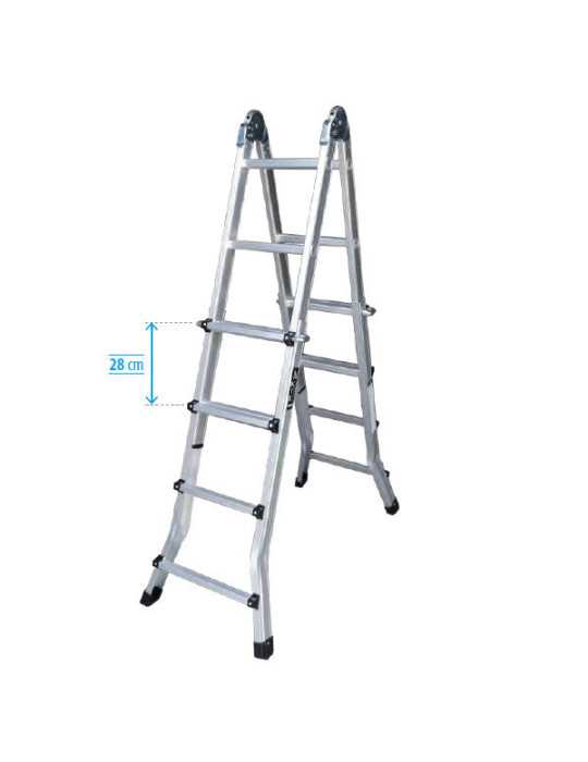 Escalera KTL K1 telescópica multifunción sin base