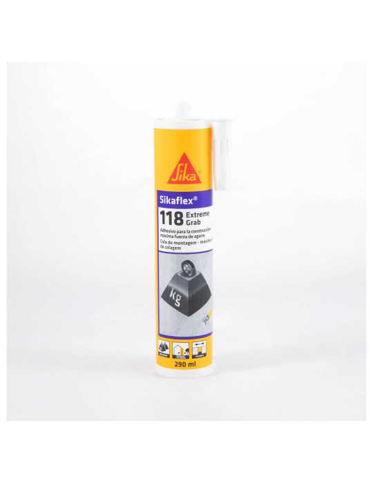 Lote de 4 unidades Sikaflex-118 Extr.Grab blanco 290 ML Cartucho SIKA