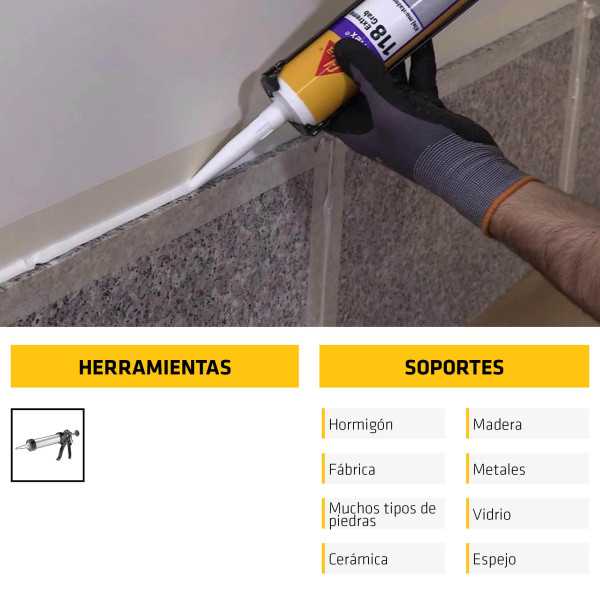 Lote de 4 unidades Sikaflex-118 Extr.Grab blanco 290 ML Cartucho SIKA