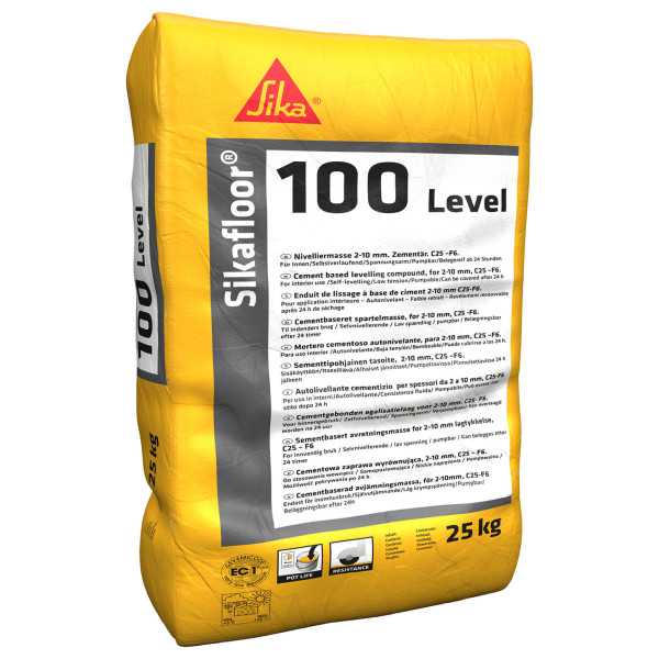 Lote de 2 unidades Sikafloor-100 Level (ES) 25 KG Saco SIKA