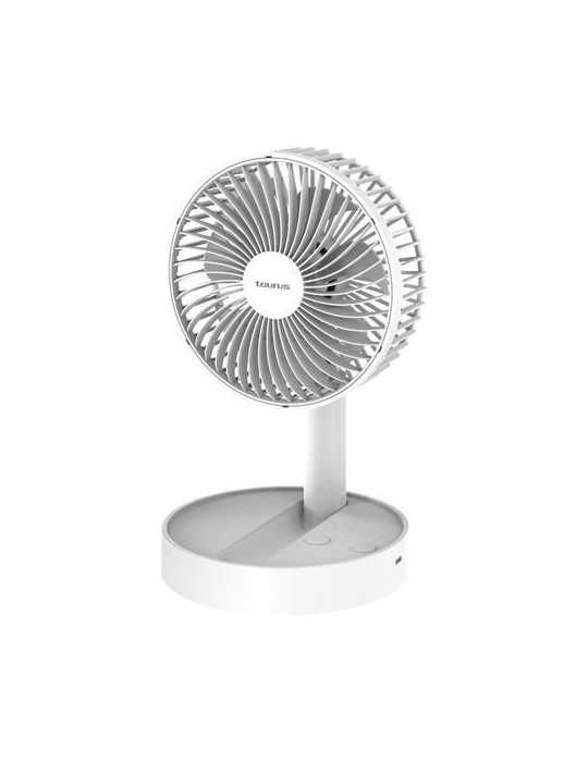 Ventilador Sobremesa Plegable 15Cm diametro Blanco TAURUS