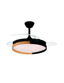 Ventilador Techo Dc Ecoro 45W 4400Lm Negro/Madera CRISTALRECORD