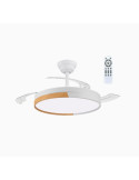 Ventilador Techo Ecoro Dc 48W 5000Lm Blanco/Madera CRISTALRECORD