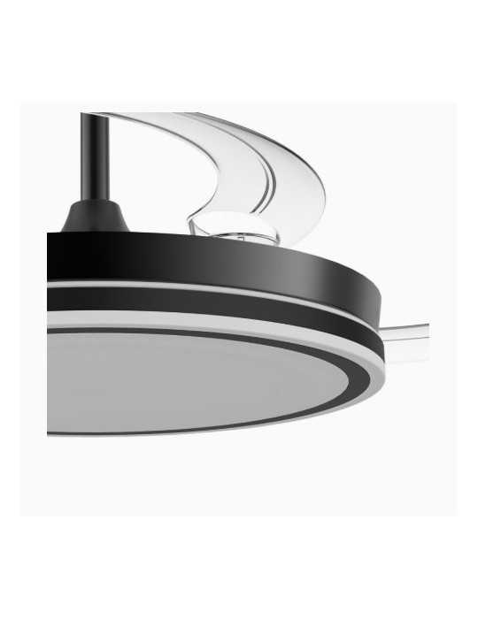 Ventilador Techo Night Evo Dc 60W 3Cct/Dim Negro CRISTALRECORD