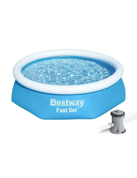 Piscina Autoportante con Depuradora BESTWAY 244Xh61 Cm