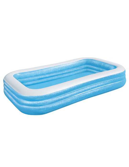 Piscina Hinchable Blue Rect. 305X183X56 6 Años BESTWAY