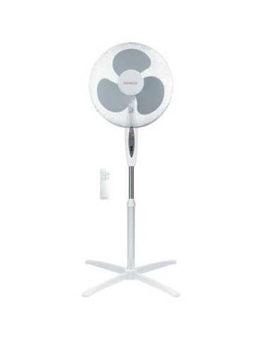 Ventilador Pie Nametil con mando y Temporizador 43Cm 45W Blanco GARSACO