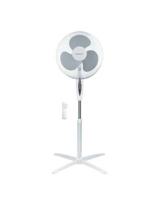 Ventilador Pie Nametil con mando y Temporizador 43Cm 45W Blanco GARSACO