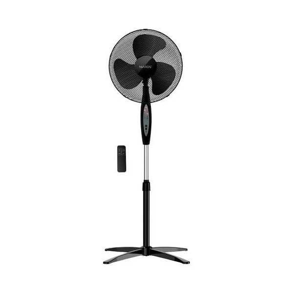 Ventilador Pie Nametil con mando y Temporizador 43Cm 45W Negro GARSACO
