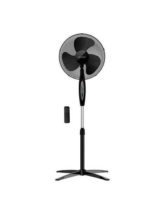 Ventilador Pie Nametil con mando y Temporizador 43Cm 45W Negro GARSACO
