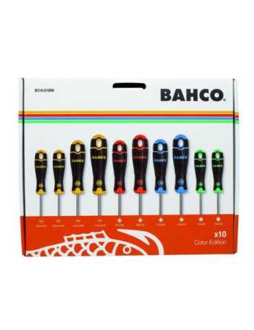 Juego 10 destornilladores colores bahcofit SNA