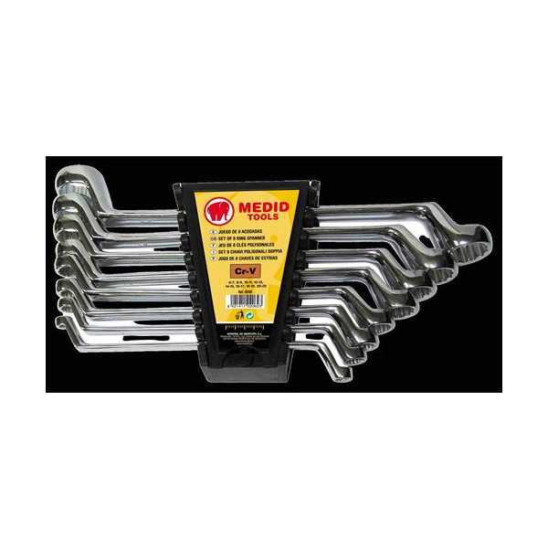 Set 8 llaves acodadas 6X7 - 20X22 8008 MEDID