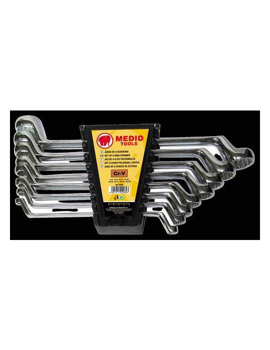 Set 8 llaves acodadas 6X7 - 20X22 8008 MEDID