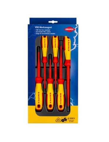 Juego 6 destornilladores aislados 1000V.0020 12V02 KNIPEX