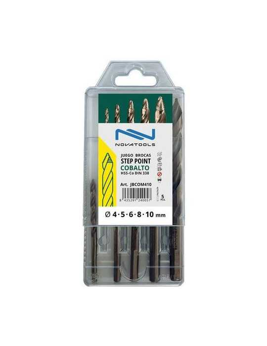 Estuche brocas multi step hss-co 4-5-6-8-10MM NOVATOOLS