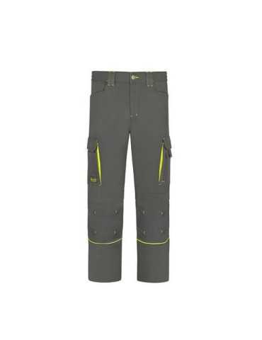 Pantalon stretch con vivos fluor gris L9000 Talla 44 VESIN