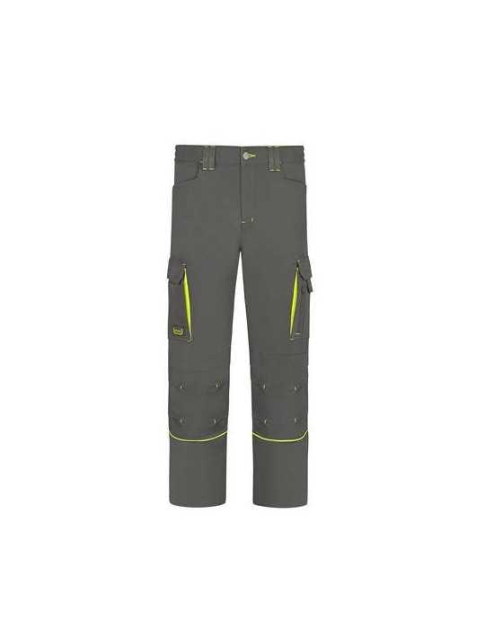 Pantalon stretch con vivos fluor gris L9000 Talla 50 VESIN