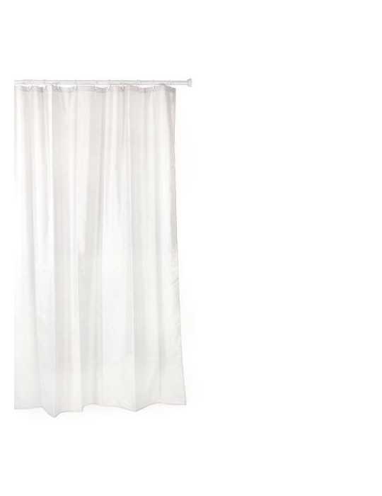 Cortina baño poliester 220X200 blanco anillas TATAY