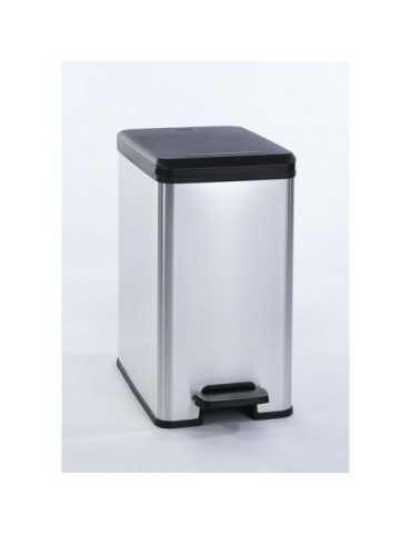 Cubo iml metalizado cierre pedal slim 40L 213298 CURVER