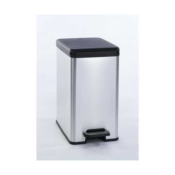Cubo iml metalizado cierre pedal slim 40L 213298 CURVER