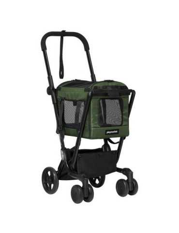 Carro de mascotas plegable 4 ruedas 15KG negro PLAY