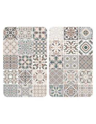 Cubre cocina vidrio 2 piezas 30X52 azulejos 53904 WENKO