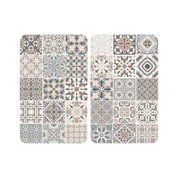 Cubre cocina vidrio 2 piezas 30X52 azulejos 53904 WENKO