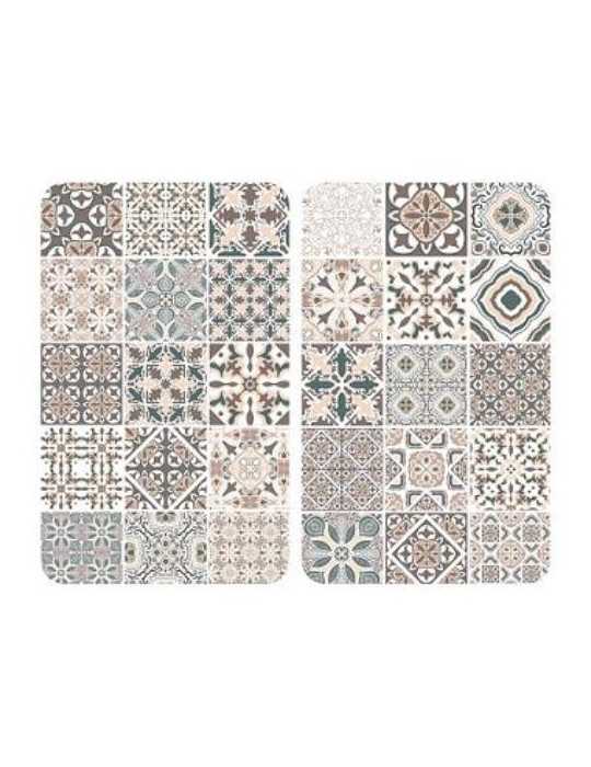 Cubre cocina vidrio 2 piezas 30X52 azulejos 53904 WENKO