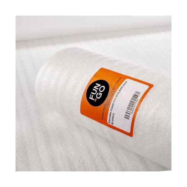 Espuma foam polietileno blanco 2MM. 1,2X25M. 20027 FUN & GO